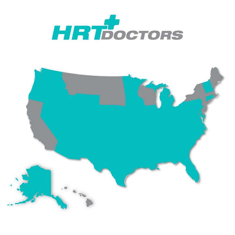 HRT Doctors Group provides HRT and TRT services in 41 states nationwide.